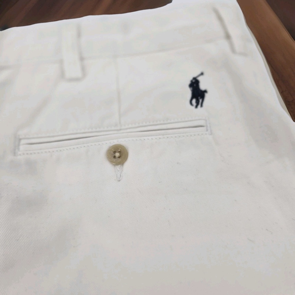 Polo Ralph Lauren Preston Pants Mens 40x32 White 40x28 Cotton Classic Fit Chino - Picture 2 of 10